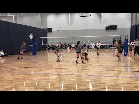 Video of 2 sets, serve, and defense