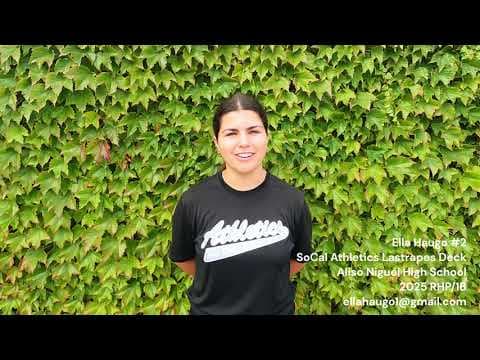 Video of Ella Haugo Softball Skills Video – 2025 RHP & 1B – SoCal Athletics Lastrapes Deck & Aliso Niguel HS