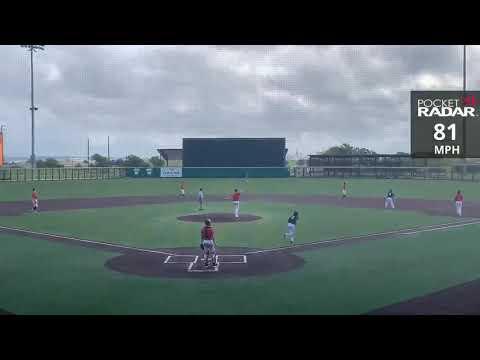 Video of #5 Joey Sinel-Barr hits a double to the right field corner.