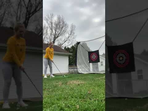 Video of AVA MICHEAU GOLF TARGET PRACTICE || HYBRID