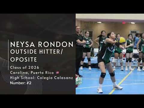 Video of Neysa Rondon 2023 Volleyball Season (high school and club) 