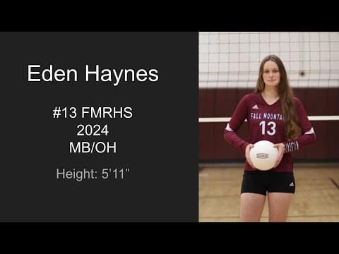Video of volleyball highlights from current high school season - Fall 2024