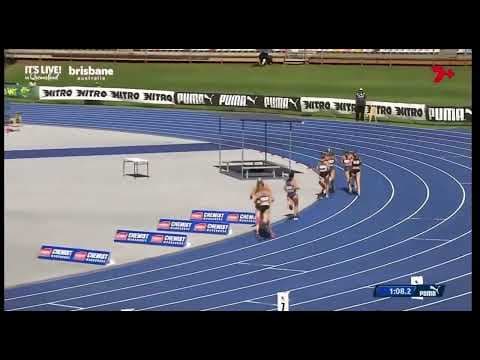 Video of 2023 Australian track and field u20 800m 2.07 