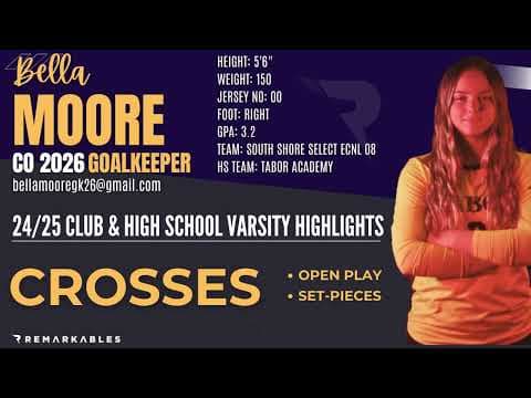 Video of 24/25 highlight crosses