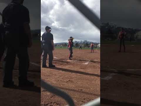 Video of Sara Steals 3rd while teammate is up to bat 