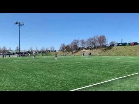 Video of Baltimore Mania March 2023 Blue #13 (Midfield pass; Outside left for goal)