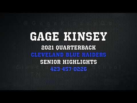 Video of Gage Kinsey 2021 Quarterback Senior Highlights