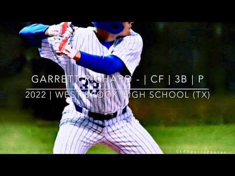 Video of GARRETT RICHARD - OF, 3B, P