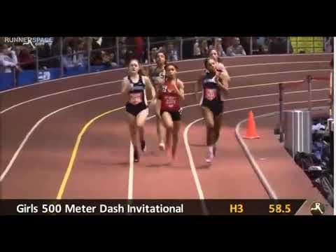 Video of 500M (Invitational) at 25th New Balance Games (1:20.16) Jan 17-18 2020