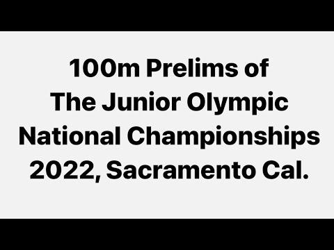 Video of USATF Junior Olympics 2022- National Championships 100m Prelim