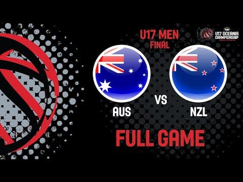 Video of FIBA Oceania U17 Championship FINAL New Zealand v Australia (2019) (start 00:21:05, 2nd half 1:21:18)