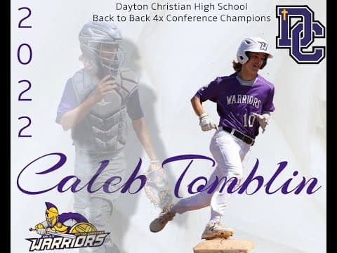 Video of Caleb Tomblin Class of 2022 Catcher/OF/2B
