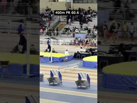Video of 400m PR 1:00:60