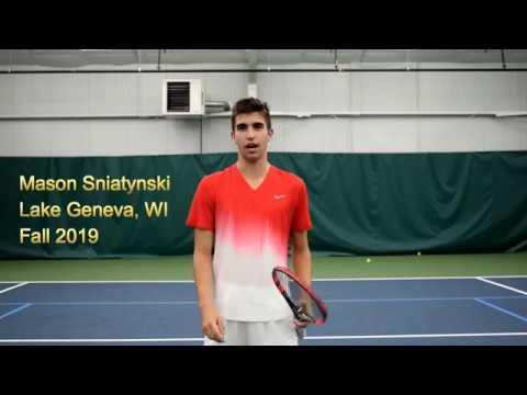 Video of Mason Sniatynski Tennis Highlight Video