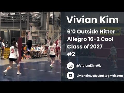 Video of Vivian Kim 2027, 6'0" Outside Hitter | AAU Garden State Champion Series Highlights | #volleyball