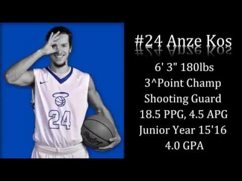 Video of Anze Kos - Official 2015/2016 Highlight Mixtape 