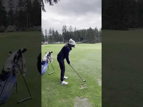 Video of 7 iron down the line