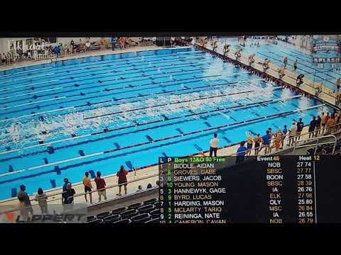 Video of Tariq's 50 Free (LCM) Heat 12 Lane 8 