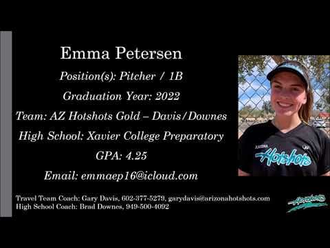 Video of Emma Petersen Softball Skills Video