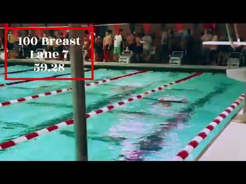 Video of 100 yards Breast PR
