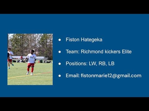 Video of Fiston’s soccer highlights