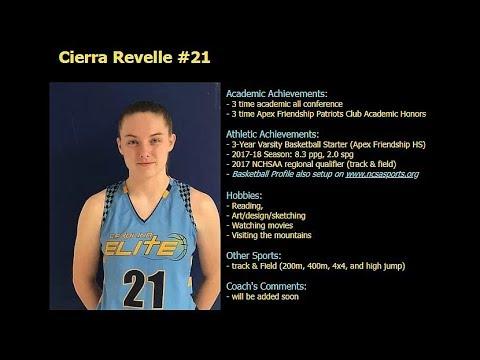 Video of Carolina Elite 17U 2019 Guard Cierra Revelle Highlights