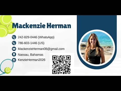 Video of Kenzie Herman - 2026 (Nassau, Bahamas)