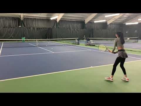 Video of Backhand with ball machine 