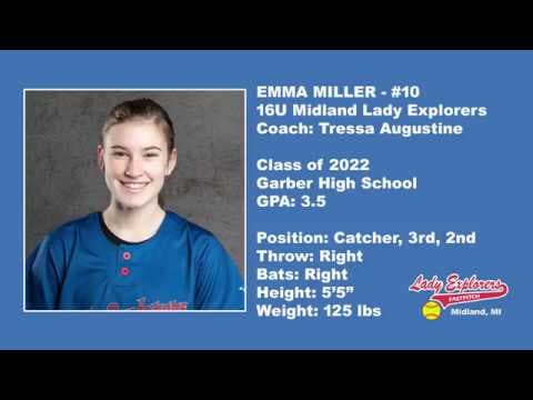 Video of Emma Miller - 2019 Softball Skills video - class 2022 - 16U Midland Lady Explorers