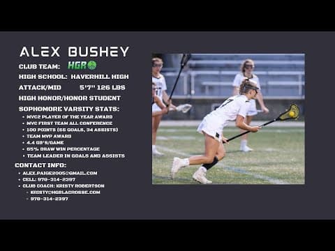 Video of Alex Bushey 2024 - Fall Club '22