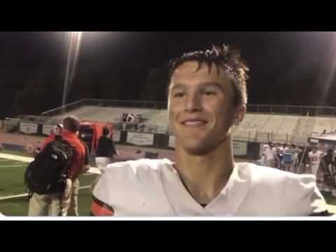 Video of Post Game Interview after Game Wining FG vs #1 4A St Thomas Moore; 10/4/2019