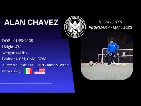 Video of 2024-25 MLS Next Season Defensive Positions Highlights (February 2025 - May 2025)