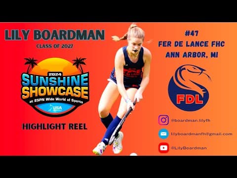 Video of Lily Boardman (c/o 2027), Sunshine Showcase Highlights 2024