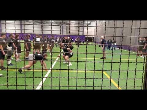 Video of 1 v 1 @ PrepRedZone WI 12-5-21 vs '22 All State DE