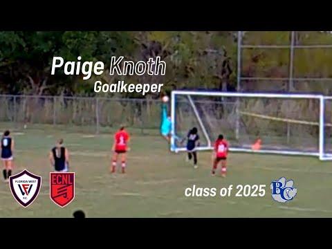 Video of Paige Knoth | Florida West F.C. ECNL 07