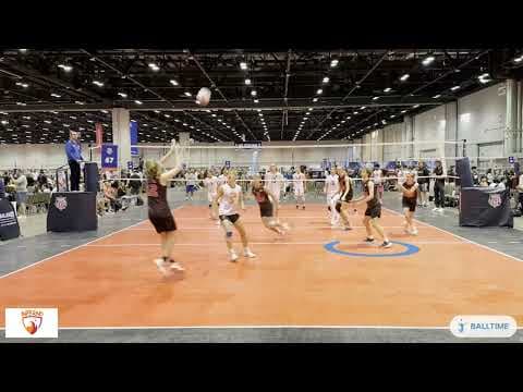 Video of Assortment of setting, attacking, defense, blocking and serving from Madison Inferno VBC 161 Fire National team from 2023-24 