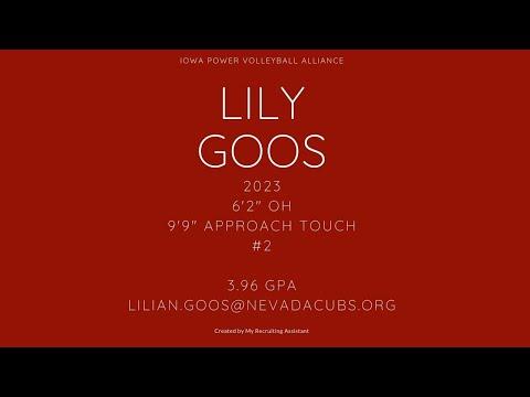 Video of Lily Goos, 2023 6'2" OH, IPVA
