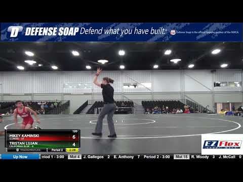 Video of Mat 2 120 Mikey Kaminski Illinois Vs Tristan Lujan California Blue