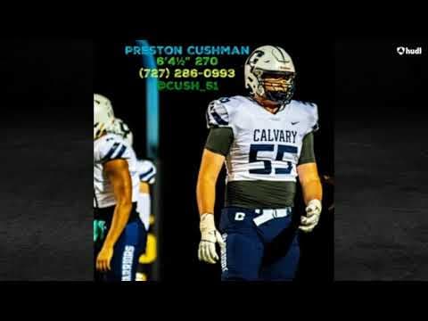 Video of Preston Cushman ‘22 | 6’5” 270 | #55