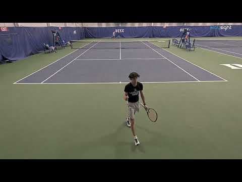 Video of 1/26/23: Sophomore Jet Bilsborrow (Black shirt) 7.72 UTR vs Senior Captain Paul Wang 9.65 UTR
