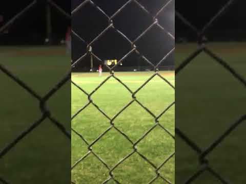 Video of line drive up the middle