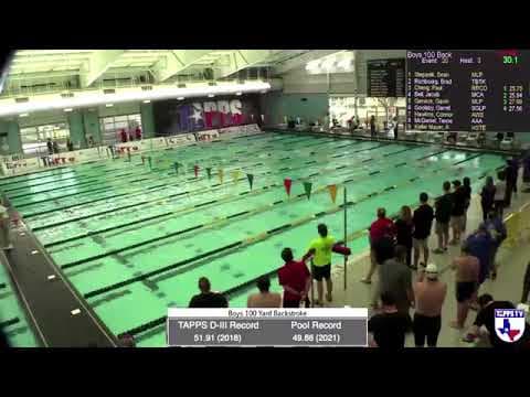 Video of 100 Yard Back Lane 3 TAPPS Division III Championship 2021