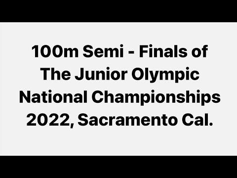 Video of USATF Junior Olympics 2022- National Championships 100m Semi-Final