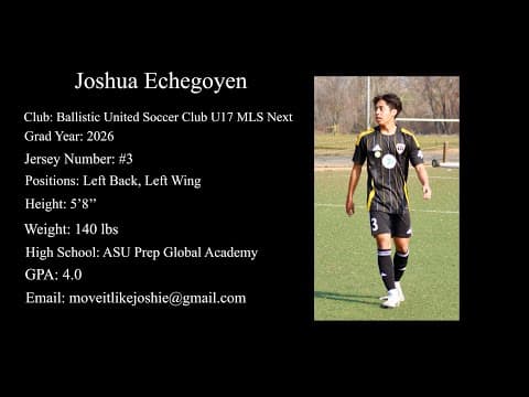 Video of Joshua Echegoyen | January 2025 Highlight Reel (HD)