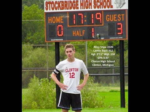 Video of Riley Stipe - 2020 - Soccer Highlights