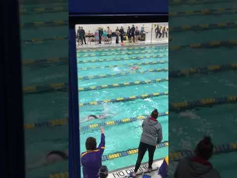 Video of Emma Belke - 100 fly Dec 5 2019 (black cap/2nd place)