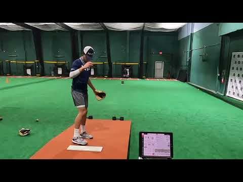 Video of Will Perkowski 2023 RHP/1B, New top velo 1/13/21