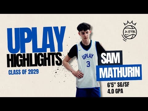 Video of Sam Mathurin | Class of 2029 | 6’5” SG | UPlay Canada Jr. EYBL / Peach Jam / Jane & Finch Highlights