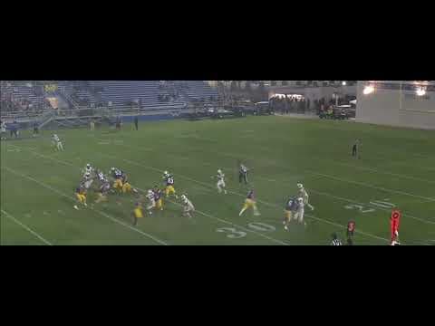 Video of Senior year varsity home game #70 blue jersey