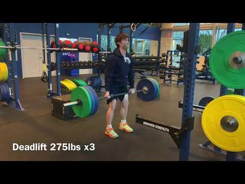 Video of AJ Dotson 2022 fall weightlifting 